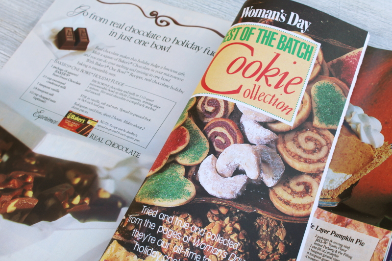photo of lot 90s vintage Woman's Day Christmas magazines baking, holiday recipes, tons of ads! #11